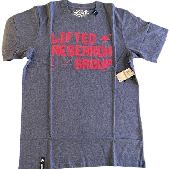 LRG Mens Blue & Red Tshirt Lifted Research Group - Picture 1 of 1